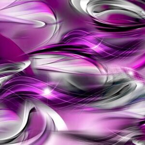 Fototapeta - Abstrakcyjne wzburzone morze - kompozycja z iluzją fioletowych fal