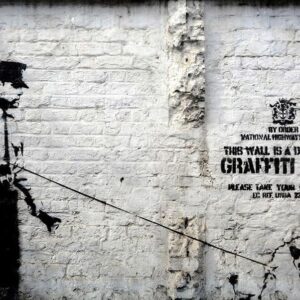 Fototapeta - Banksy - Graffiti Area