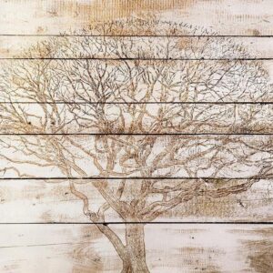 Fototapeta - Drzewo na deskach