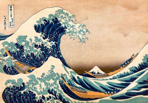 Fototapeta - Hokusai: Wielka fala w Kanagawie (Reprodukcja)