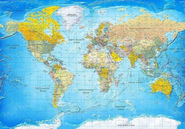 Fototapeta - Klasyczna mapa świata