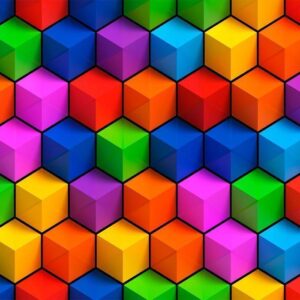Fototapeta - Kolorowe pola geometryczne