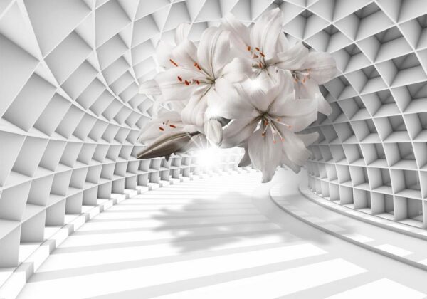 Fototapeta - Kwiaty w tunelu