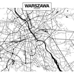 Fototapeta - Mapa Warszawy