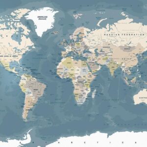 Fototapeta - Mapa świata vintage
