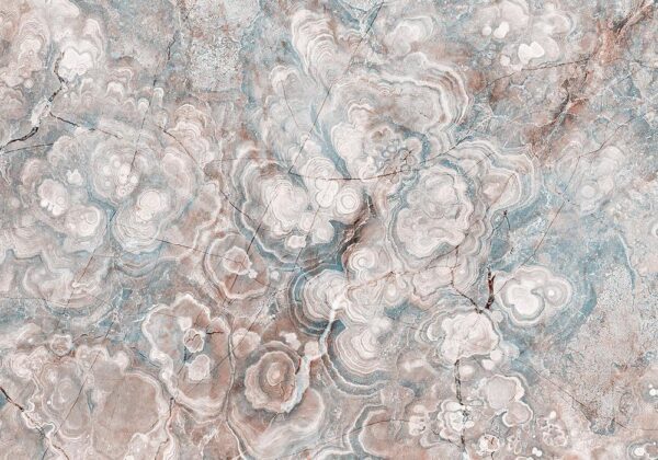 Fototapeta - Marmurowe kwiaty - naturalna struktura kamienia w pastelowych barwach