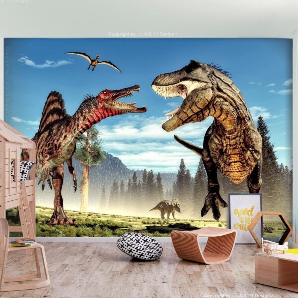 Fototapeta - Walka dinozaurów