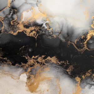 Fototapeta - Złote eksplozje - abstrakcyjny wzór inspirowany marmurem
