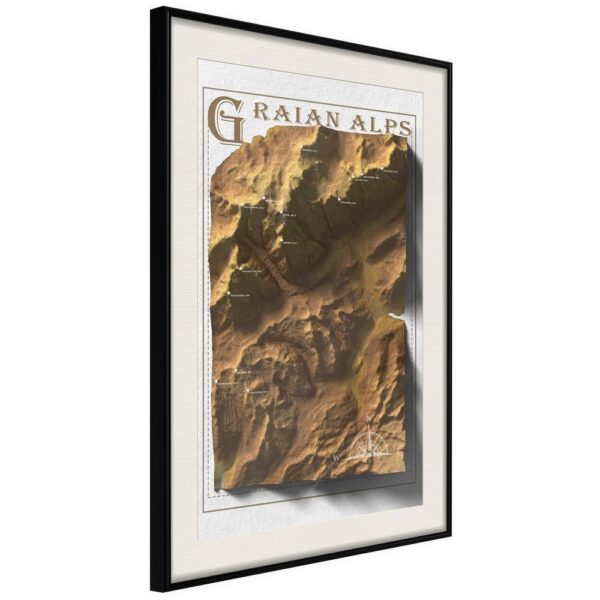 Mapa reliefowa: Alpy Graickie