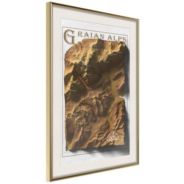 Mapa reliefowa: Alpy Graickie
