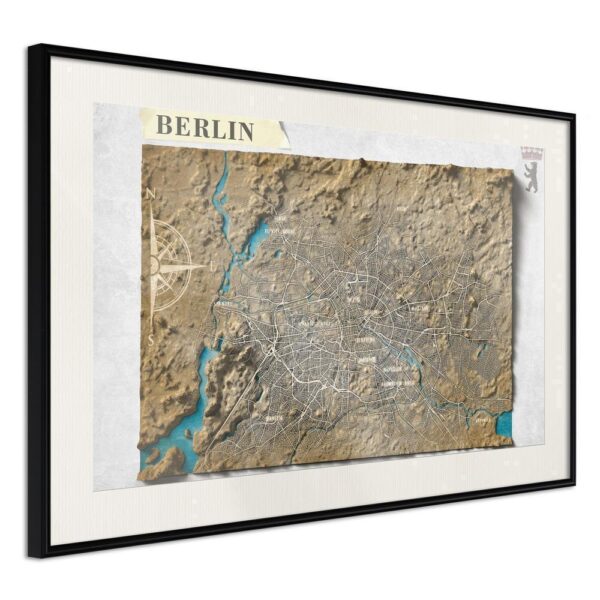 Mapa reliefowa: Berlin