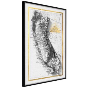 Mapa reliefowa: Kalifornia