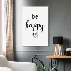 Obraz - Be happy (1-częściowy) pionowy