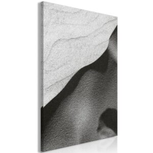 Obraz - Cień pustyni (1-częściowy) - czarno-biały pejzaż bezkresnego piasku