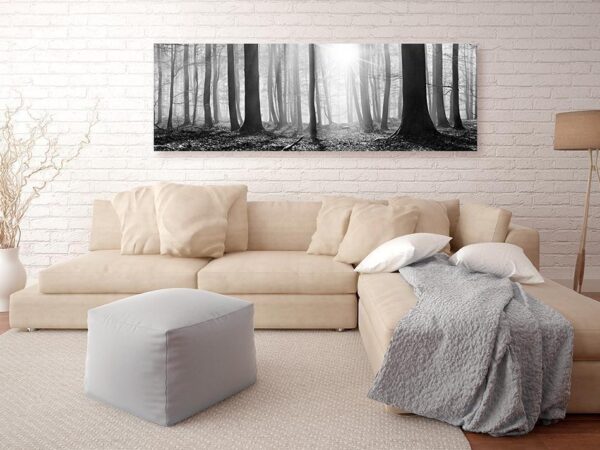 Obraz - Czarno-biały las