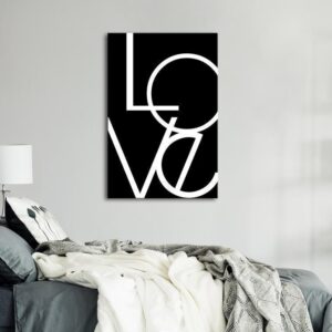 Obraz - Czerń i biel: Miłość (1-częściowy) pionowy
