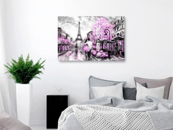 Obraz - Kolorowe rendez-vous (1-częściowy) szeroki różowy