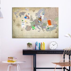 Obraz - Mapa Europy (1-częściowy) szeroki