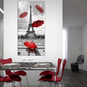 Obraz - Paryż: Czerwone parasolki
