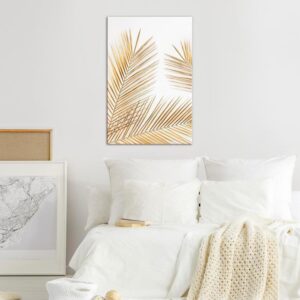 Obraz - Złote palmy (1-częściowy) pionowy