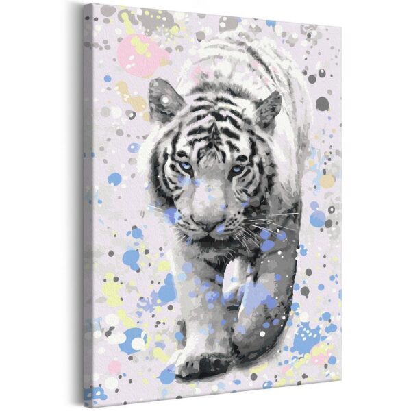 Obraz do samodzielnego malowania - Biały tygrys