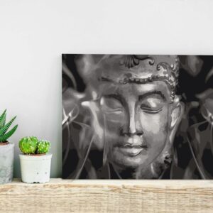 Obraz do samodzielnego malowania - Czarno-biały Budda