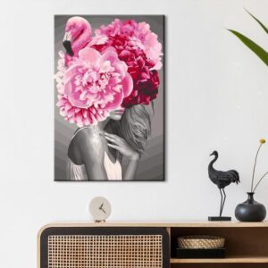 Obraz do samodzielnego malowania - Flamingo Girl