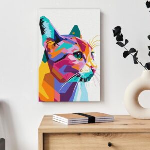 Obraz do samodzielnego malowania - Geometryczny kot