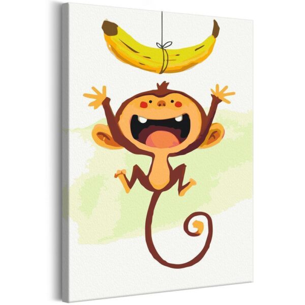 Obraz do samodzielnego malowania - Głodna małpka