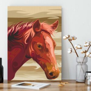 Obraz do samodzielnego malowania - Gniady koń