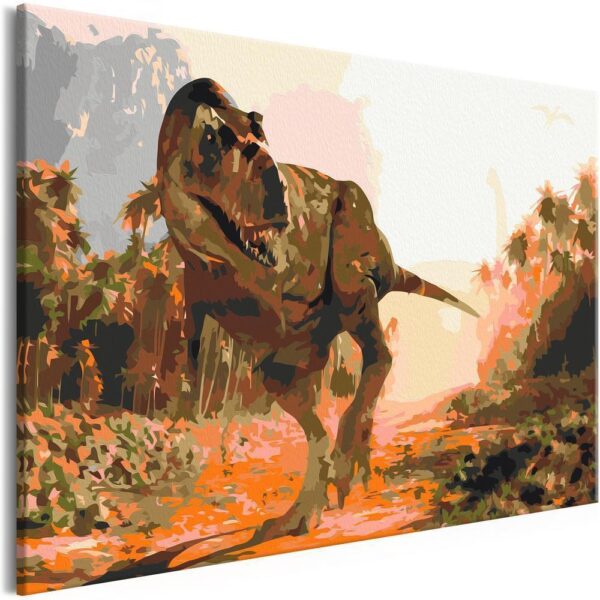 Obraz do samodzielnego malowania - Groźny dinozaur