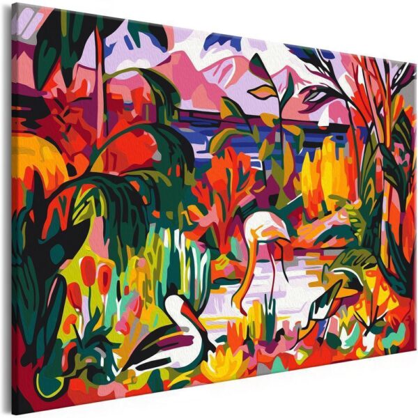 Obraz do samodzielnego malowania - Jean Metzinger: Paysage coloré aux oiseaux aquatiques