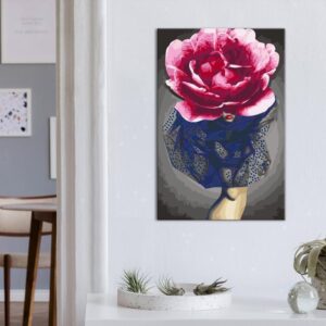 Obraz do samodzielnego malowania - Kobieta kwiat