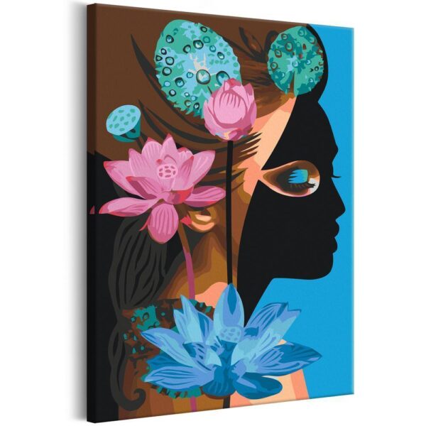 Obraz do samodzielnego malowania - Kobieta lotosu