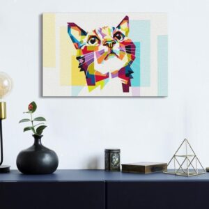 Obraz do samodzielnego malowania - Kot i figury