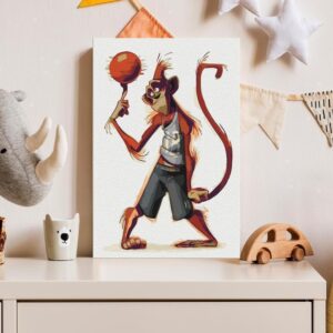 Obraz do samodzielnego malowania - Małpi koszykarz