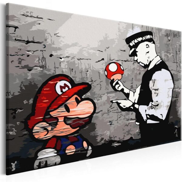 Obraz do samodzielnego malowania - Mario (Banksy)
