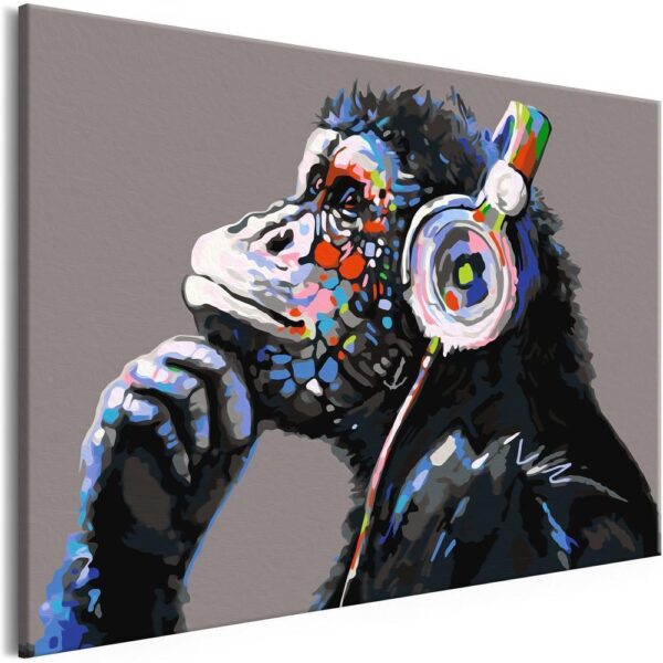 Obraz do samodzielnego malowania - Muzykalna małpa