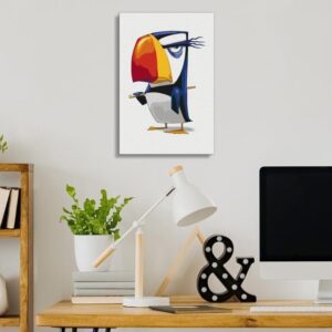Obraz do samodzielnego malowania - Naburmuszony pingwinek