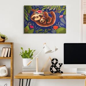 Obraz do samodzielnego malowania - Przyjazne leniwce