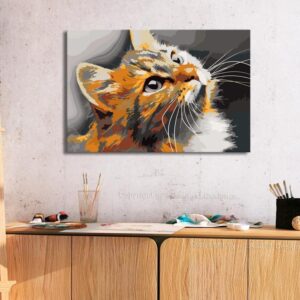 Obraz do samodzielnego malowania - Rudy kot