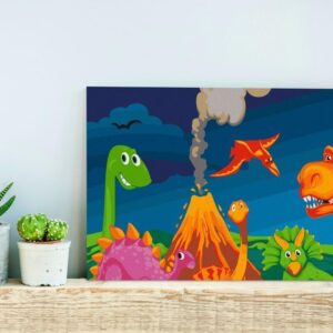Obraz do samodzielnego malowania - Świat dinozaurów