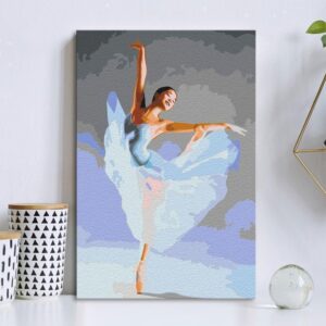 Obraz do samodzielnego malowania - Taniec w błękicie