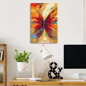 Obraz do samodzielnego malowania - Wielobarwny motyl