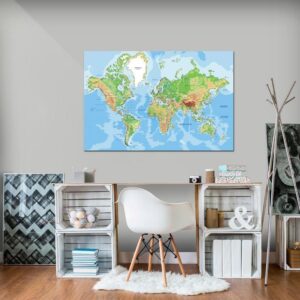Obraz na korku - Geografia świata [Mapa korkowa]