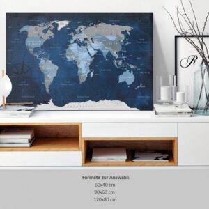 Obraz na korku - Granatowy świat [Mapa korkowa]