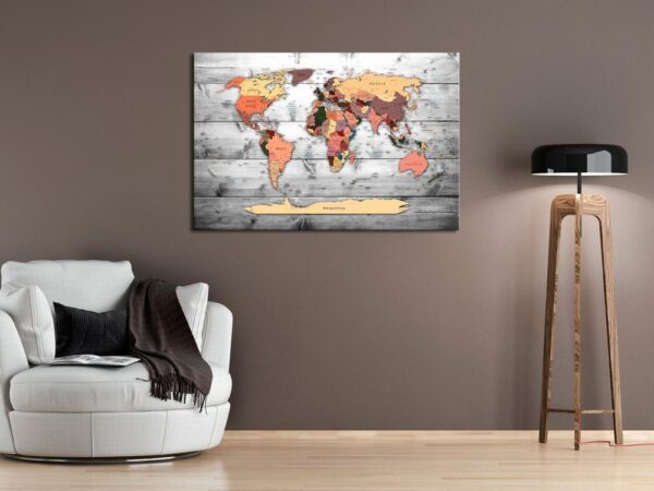 Obraz na korku - Kierunek świat [Mapa korkowa]
