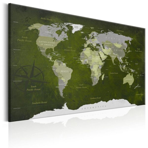 Obraz na korku - Malachitowy świat [Mapa korkowa]