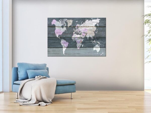 Obraz na korku - Wędrówka przez świat [Mapa korkowa]