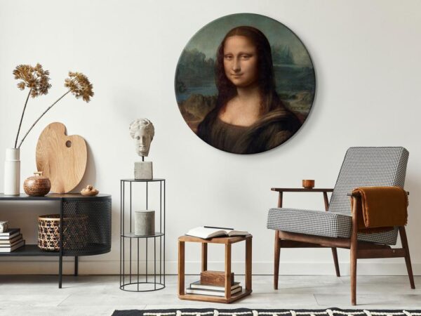 Obraz okrągły - Leonardo da Vinci - Gioconda - malowany portret Mona Lisy